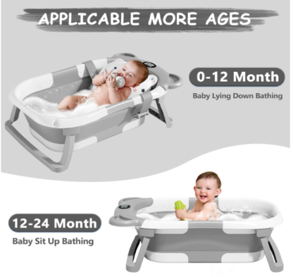 Foldable Bathtub for Newborn with Thermometer - Image 3