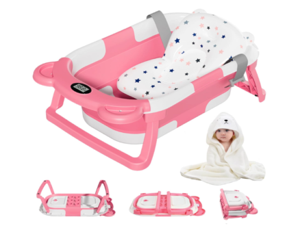 Foldable Bathtub for Newborn with Thermometer - Image 8