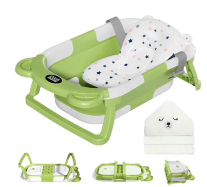 Foldable Bathtub for Newborn with Thermometer - Image 9
