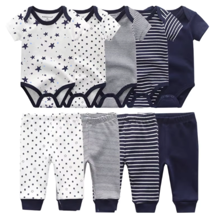 Baby Boy Bodysuit With Pants Sets