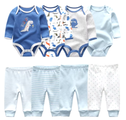 Baby Boy Bodysuit With Pants Sets - Image 3